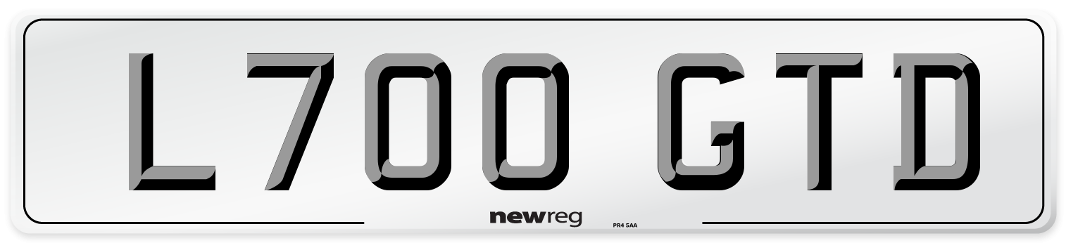 L700 GTD Number Plate from New Reg